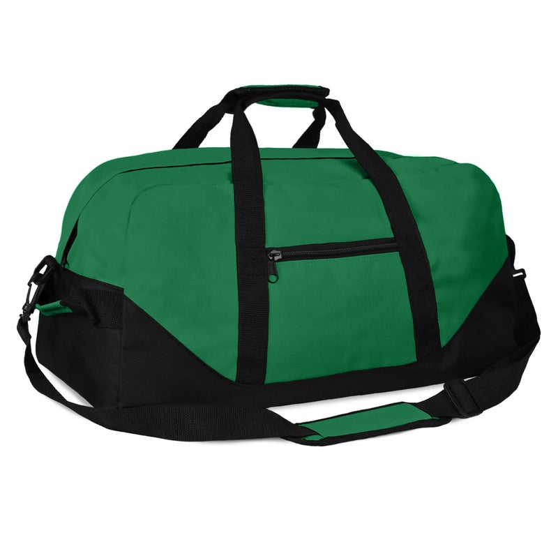 Dalix 21'' Large Duffle Bag with Adjustable Strap (Dark Green) - Image 1